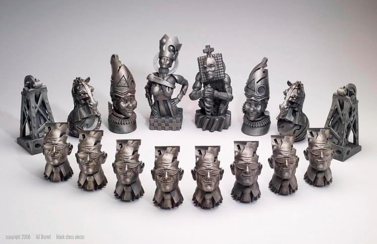 Gil Bruvel Chess Set Black